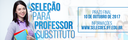 Inscrições para Professor Substituto terminam na terça-feira (10)