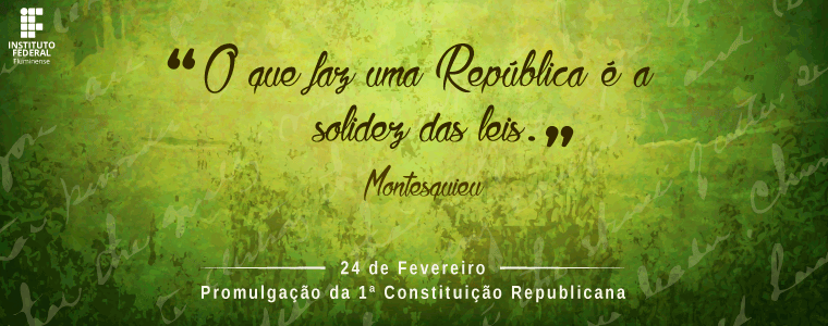 Banner Proclamação da 1ª Constituição Republicana