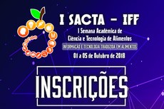 I SACTA acontece no IFF Bom Jesus entre os dias 01 e 05 de outubro.