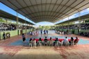 Recepção aconteceu na quadra poliesportiva do IFF Bom Jesus