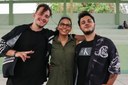 Maurício, Ianne e Bruno orientaram os estudantes, organizaram e realizaram o torneio.