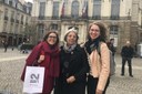 As professoras Gabriela Rodella (UFSB), Neide Luzia de Rezende (USP) e Sarah Vervloet (IFF).