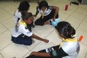 Crianças e adolescentes participaram de atividades diversas Separados por idade, os grupos realizam atividades próprios à sua faixa etária.