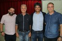 Fabrício Barros, coordenador da Engenharia da Computação; Carlos Freitas, diretor-geral do IFF Bom Jesus; Jefferson Manhães, reitor do IFF; e Alcides de Oliveira, coordenador do CTA.