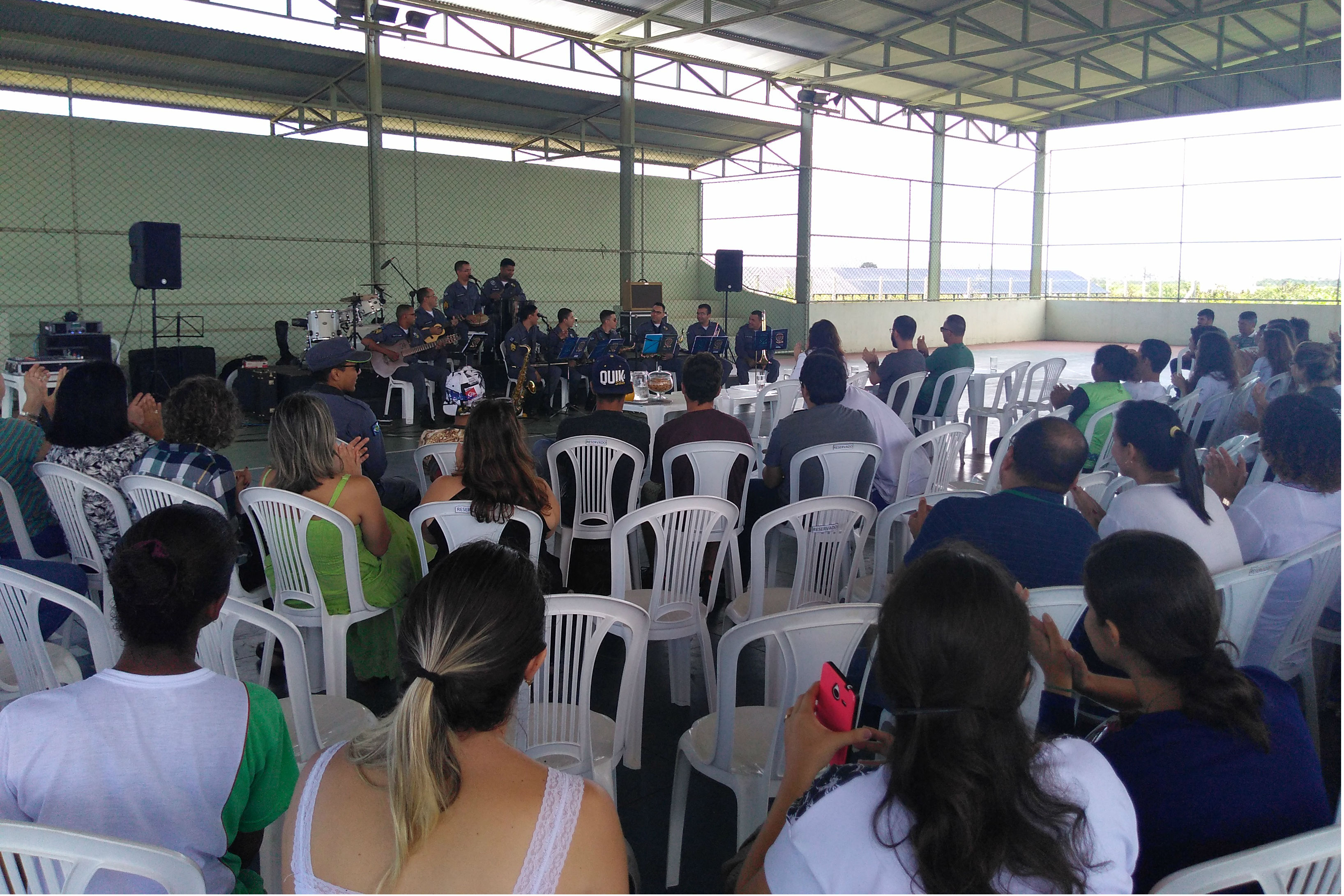 A banda Núcleo de Choro, da PM de Mato Grosso