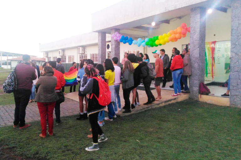 Os estudantes realizaram uma gincana no encerramento do evento.