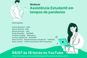 Assistência Estudantil faz webinar e vai falar sobre auxílios e saúde mental durante a pandemia