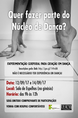 Aula Aberta para estudantes interessados em compor o Núcleo de Dança do IFF