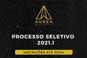 Arte do processo seletivo da Aurea com inscrições até 30 de abril de 2021.