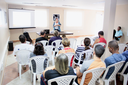 Aline ministrou a palestra em sessão do Fórum de Cultura de São João da Barra (Foto: Mônica Terra)