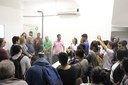 Professores e estudantes do curso no novo espaço (Misael Bernardes/Núcleo de Imagens do IFF)