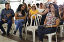 O diretor-geral e servidoras do Campos Centro em homenagem ao Dia Internacional da Mulher (Raphaella Cordeiro).