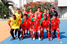 A equipe campeão do futsal.