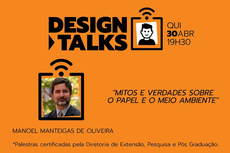 Arte de Divulgação do evento Design Talks.