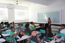 Estudantes do Curso Técnico de Eletrotécnica, turma 102, em aula de Física.