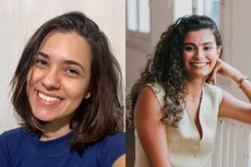 As estudantes Diana Barreto e Aline Maia foram selecionadas para participar do intercâmbio (Foto: Divulgação).