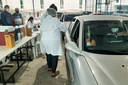 A imunização no IFF Campos Centro acontece por sistema drive-thru.
Foto: Divulgação