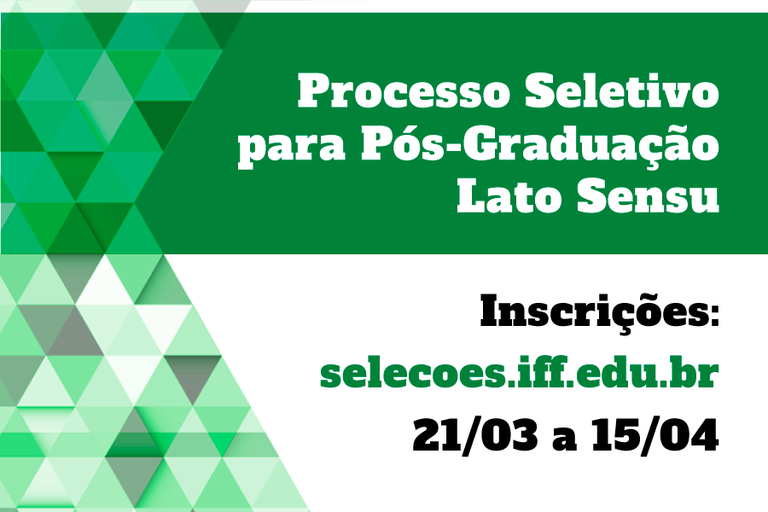 IFF oferece vagas para Pós-graduação gratuita em quatro áreas