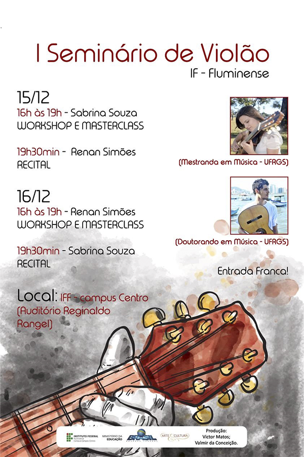 Programação do I Seminário de Violão