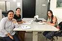 Sarah Pereira (Coordenação de arte do  segundo segmento da Smece ); Raquel Fernandes, Licenciatura em Teatro); e Carla Salles (coordenação de ciências da Smece)