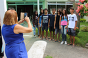 Alunos da turma do Pró IFF fotografados pela coordenadora Nelma Vilaca