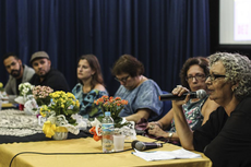 A professora aposentada do IFF, Guiomar Valdez, participou do debate (Foto: Diomarcelo Pessanha)