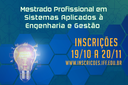 As inscrições vão até 20 de novembro às 20h