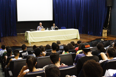 A palestra reuniu estudantes e professores do IFF Campos Centro e de outras instituições.Fotos: Raphaella Cordeiro