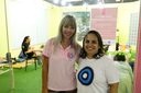 A coordenadora do Amigas Guerreiras, Leila Ribeiro e a coordenadora do Nugedis, Ivanise Capdevilla (Foto: Rakenny Braga).