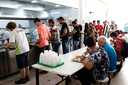 O refeitório é um dos pontos de convivência de estudantes de vários estados brasileiros (Foto: Rakenny Braga).