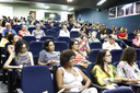 Alunos e professores participaram da palestra.