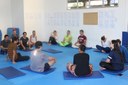 A primeira atividade da programação de sexta-feira, 18 de novembro, foram as Oficinas para corpo e mente, meditação (Foto: Antonio Barros).