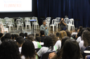 O diretor Carlos Alberto Henriques também falou sobre a comunicação direta que mantém com os estudantes no WhatsApp (Foto: Letícia Cunha).