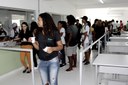 Estudantes fizeram o primeiro lanche no novo espaço