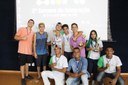 Os três primeiros trios de alunos com menor tempo foram premiados com troféus e todos ganharam uma medalha de participação.