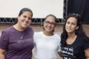 Da esquerda para a direita, Cintya Gonçalves, Neyse de Carvalho e Gláucia de Fátima.