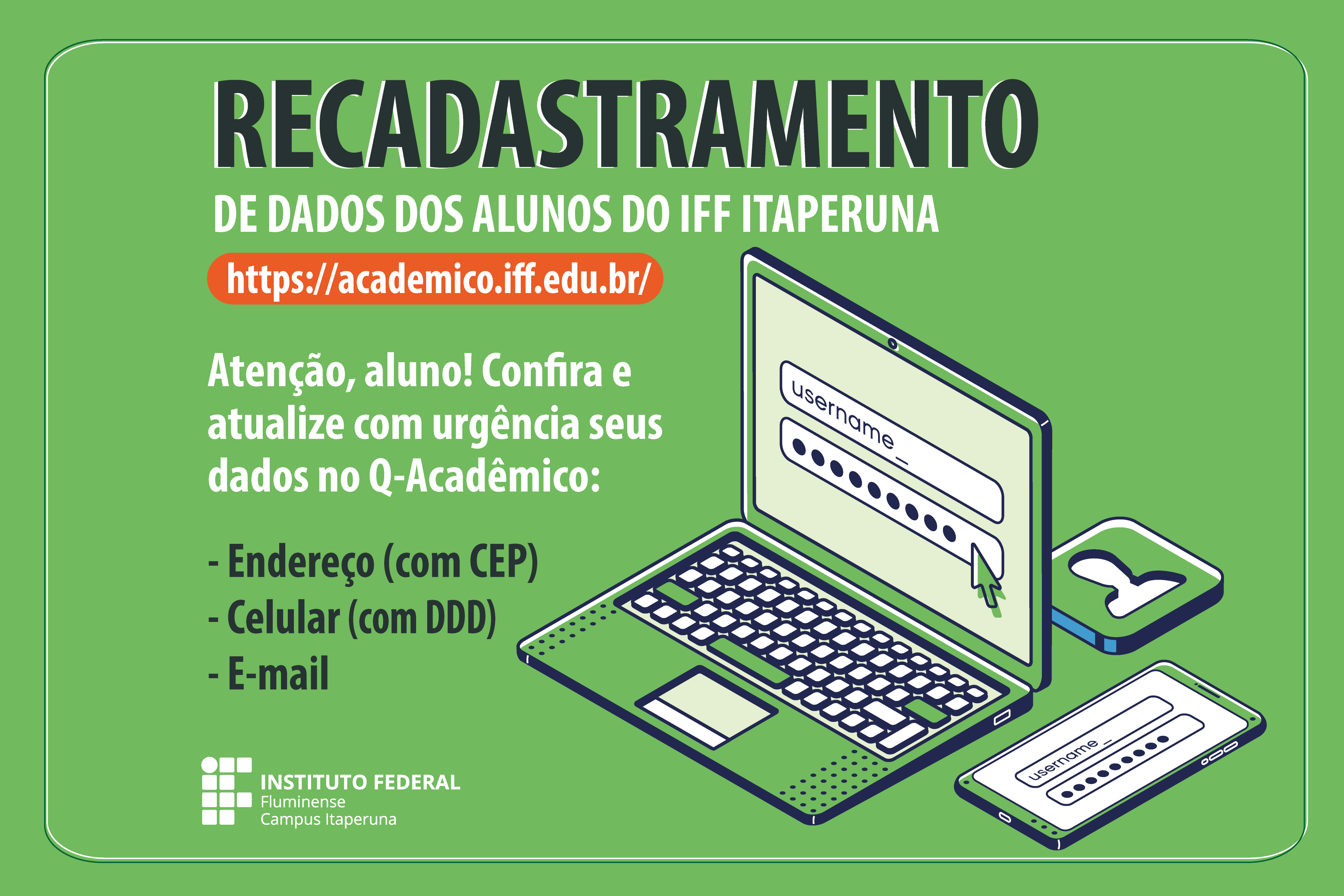 Recadastramento no IFF Itaperuna