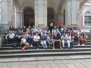 O grupo de alunos e servidores visitou o Museu Imperial