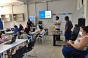 A aula aconteceu em laboratório do Parque Acadêmico Industrial do IFF Itaperuna