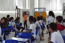 Os estudantes conheceram laboratórios dos cursos técnicos e a sala de aula interativa Tecnoteca