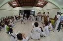 Grupo de capoeira se apresenta no evento