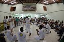 Grupo de capoeira se apresenta no evento