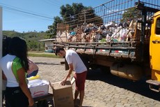 O material coletado na campanha é enviado para reciclagem na Associação de Catadores de Materiais Recicláveis de Itaperuna