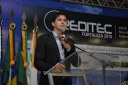 O pró-reitor Maycon Pires, durante apresentação na Reditec 2015