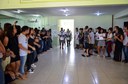 Apresentação cultural da banda marcial durante o encerramento das salas temáticas e anúncio dos trabalhos vencedores.