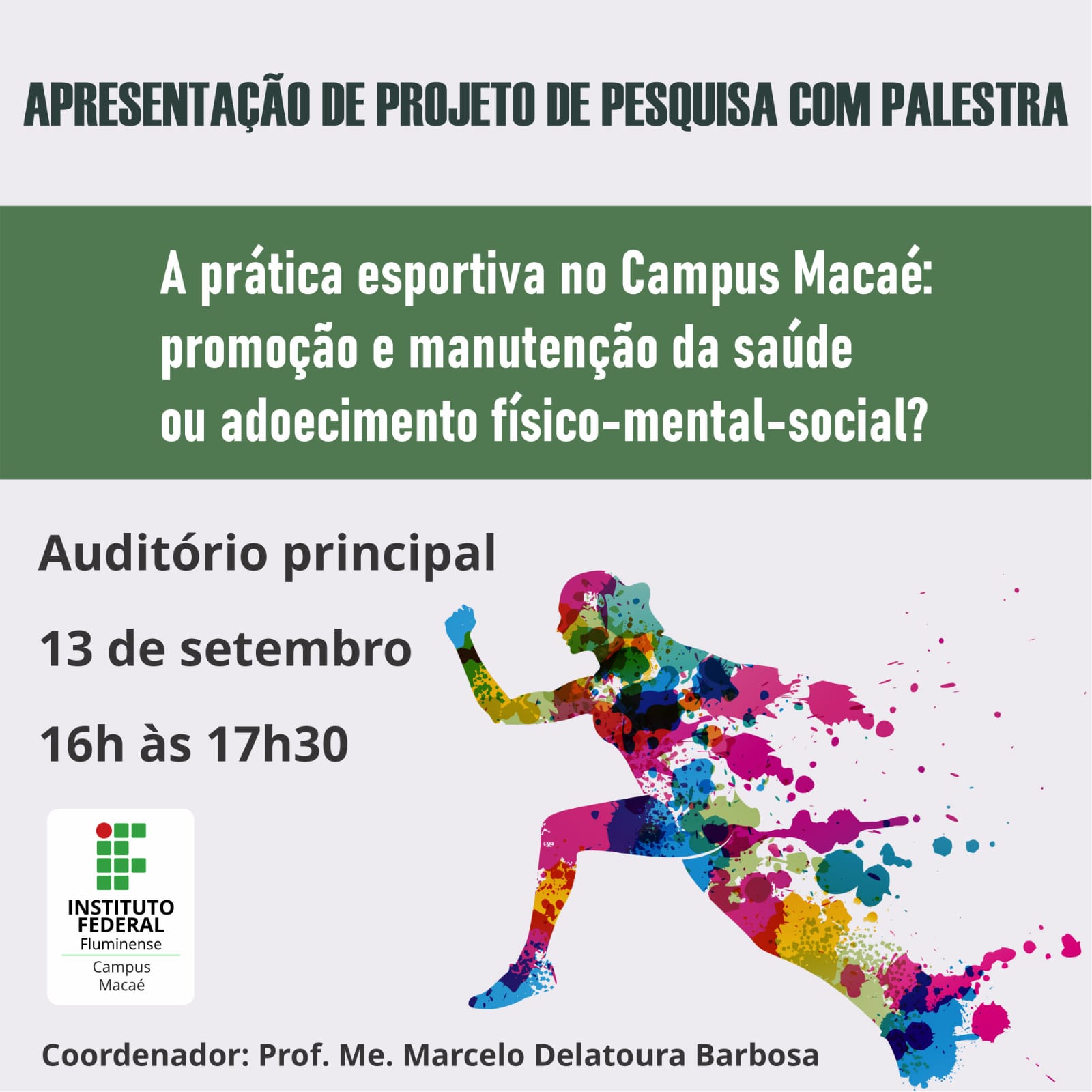 Palestra esporte setembro 2023