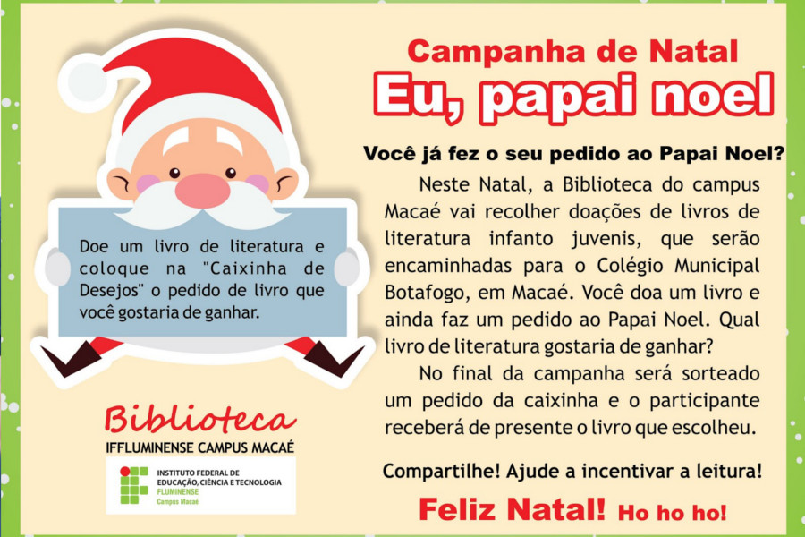 Imagem da campanha Eu, Papai Noel