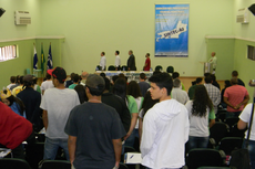 Solenidade de abertura do Encontro Regional de Técnicos Industriais no Campus Macaé.