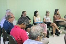 Pró-reitores e diretores em reunião no Campus Macaé. (Divulgação)