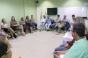 Pró-reitores e diretores em reunião no Campus Macaé. (Divulgação)